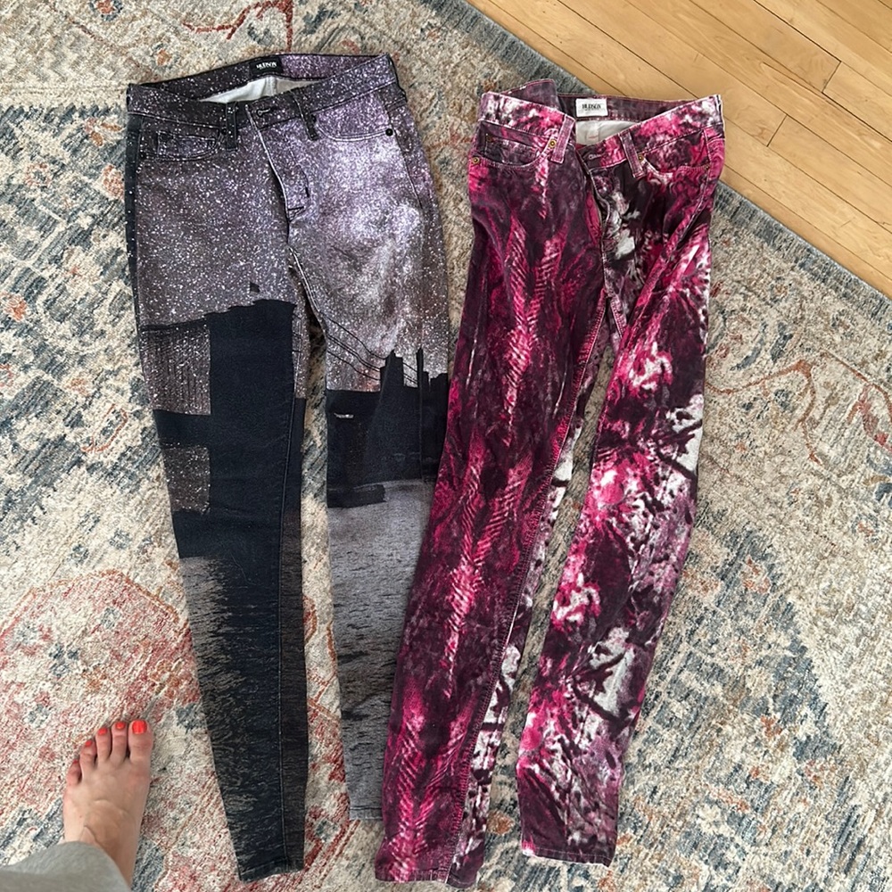 2 pairs Hudson jeans 26 womens vintage  retro